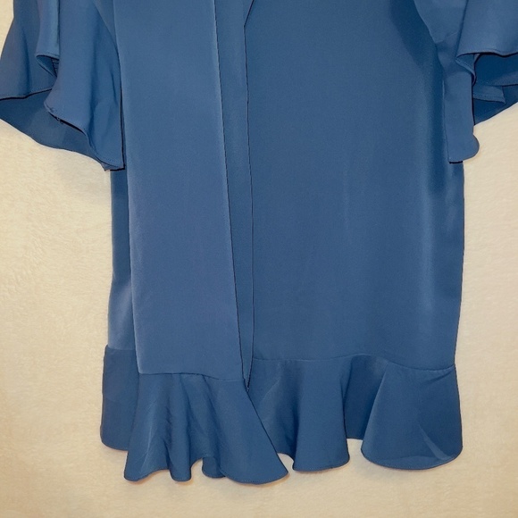 Birdy Grey Kenny Ruffle Robe in Slate Blue Wedding Bridesmaid size M/L - Picture 6 of 7